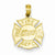 14k Gold Fire Dept. Shield Pendant, Pendants for Necklace