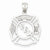 14k White Gold VFD Member Shield Pendant, Pendants for Necklace
