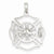 14k White Gold Fireman Shield pendant, Adorable Pendants for Necklace