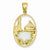 14k Gold Imitation Opal Lighthouse & Sailboat Pendant, Pendants for Necklace