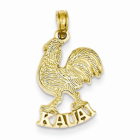 14k Gold Kauai Rooster Pendant, Pendants for Necklace