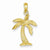 14k Gold Palm Tree pendant, Pendants for Necklace