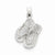 14k White Gold Flip Flops Pendant, Pendants for Necklace
