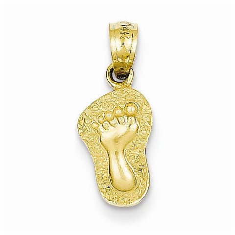 14k Gold Footprint Pendant, Pendants for Necklace