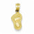 14k Gold Footprint Pendant, Pendants for Necklace