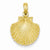 14k Gold Scallop Shell pendant, Stylish Pendants for Necklace