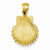 14k Gold Scallop Shell pendant, Classy Pendants for Necklace