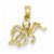 14k Gold & Rhodium Octopus Pendant, Pendants for Necklace
