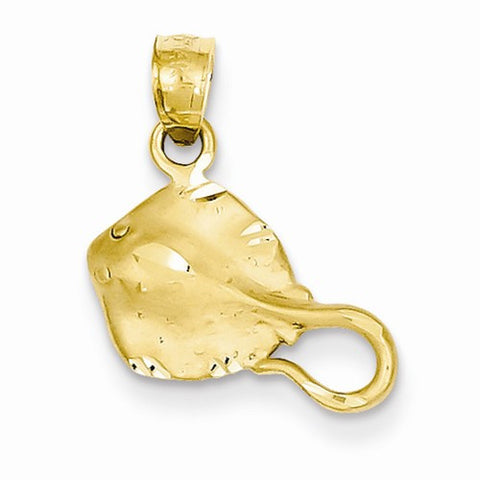 14k Gold Stingray Pendant, Alluring Pendants for Necklace