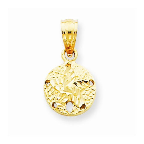 14k Gold Sand Dollar pendant, Charm