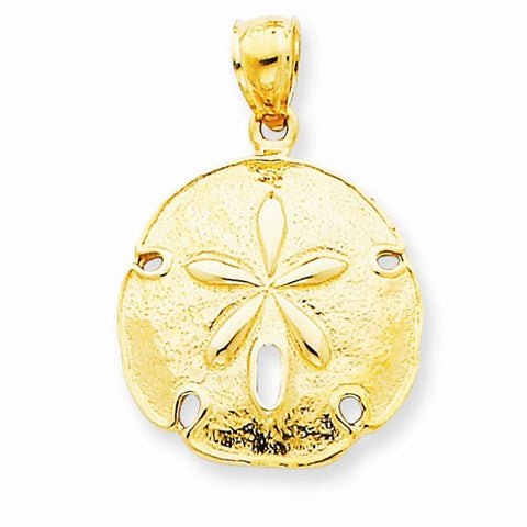 14k Gold Sand Dollar pendant, Fine Pendants for Necklace