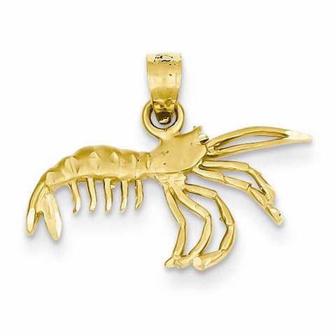 14k Gold Crawfish Pendant, Pendants for Necklace
