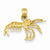 14k Gold Crawfish Pendant, Pendants for Necklace