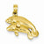 14k Gold Double Manatee Pendant, Pendants for Necklace