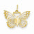 14k Gold Filigree Butterfly Charm hide-image