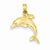 14k Gold Jumping Dolphin pendant, Fine Pendants for Necklace