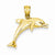 14k Gold Jumping Dolphin pendant, Pendants for Necklace