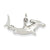 14k White Gold Hammerhead Shark Charm hide-image