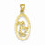 14k Gold Dolphin and Palm Tree pendant, Pretty Pendants for Necklace