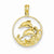 14k Gold Double Dolphin Circle Pendant, Pendants for Necklace