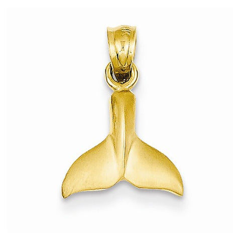 14k Gold Whale Tail pendant, Lovely Pendants for Necklace