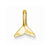 14k Gold Mini Whale Tail Slide Pendant, Stylish Pendants for Necklace