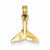 14k Gold Small Whale Tail Pendant, Pendants for Necklace
