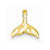14k Gold Whale Tail Chain Slide Pendant, Pendants for Necklace