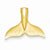 14k Gold Diamond-cut Whale Tail Slide Pendant, Pendants for Necklace
