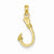 14k Yellow Gold Fish Hook Pendant, Pendants for Necklace