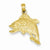 14k Gold Jumping Bass Fish Pendant, Pendants for Necklace