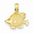 14k Gold Fish pendant, Charm