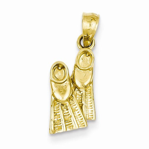 14k Gold Flipper Pendant, Pendants for Necklace