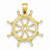 14k Gold Ship Wheel pendant, Delightful Pendants for Necklace