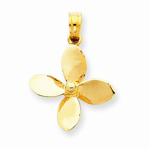 14k Gold Propeller Pendant, Exquisite Pendants for Necklace