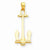 14k Gold Navy Anchor Pendant, Pendants for Necklace