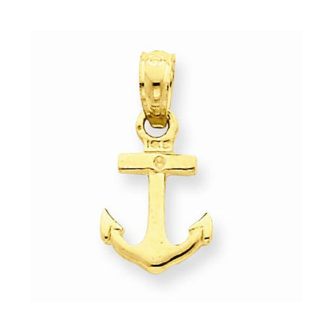 14k Gold Mini Anchor Pendant, Pendants for Necklace