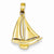 14k Gold Sailboat pendant, Classy Pendants for Necklace