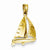 14k Gold Sailboat Pendant, Alluring Pendants for Necklace