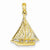 14k Gold Sail Boat Pendant, Pendants for Necklace
