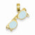 14k Gold Aqua Enameled Sunglasses Pendant, Pendants for Necklace