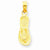 14k Gold Flip Flop pendant, Charm