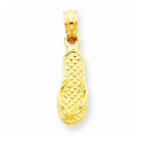 14k Gold Flip Flop pendant, Adorable Pendants for Necklace