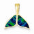 14k Gold Imitation Opal Whale Tail Slide Pendant, Dazzling Pendants for Necklace