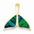 14k Gold Imitation Opal Whale Tail Slide Pendant, Delightful Pendants for Necklace