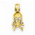 14k Gold Skull and Cross Bones Pendant, Pendants for Necklace