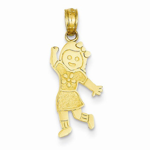 14k Gold Girl Pendant, Pendants for Necklace