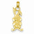 14k Gold Rabbit Pendant, Pendants for Necklace