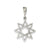 Sun Charm in 14k White Gold
