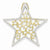 14k Gold and Rhodium Diamond-cut Star Slide Pendant, Pendants for Necklace